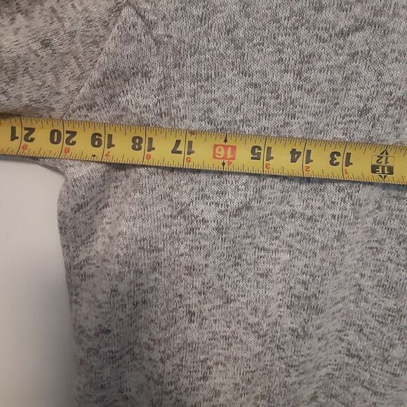 Simply Southern Women's Pullover Large Soft Knit Sweater Gray 1/4 Button Up - Picture 7 of 8